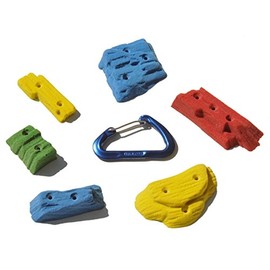 Atomik Rock Climbing Holds Set of 6 Screw-On Sandstones in Assorted Bright Tones