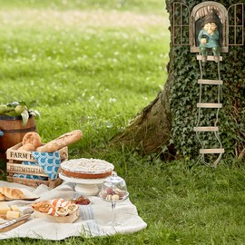 Thyle 4 Pieces Garden Gnomes Outdoor Tree Hugger Gnome Fairy Statue Elf Out The Door Resin Figurine Hanging Ladder Decoration Tree Faces Decor Outdoor for Patio Yard Lawn