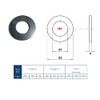TERF® M6 Black Rubber Flat Washer M6 / 6mm ID
