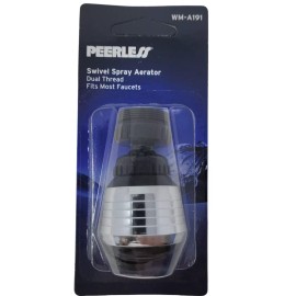 Peerless Deluxe Swivel Faucet Aerator Chrome and Black New WM-A191