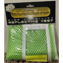 JOGALITE REFLECTIVE PT VEST 1200 FT HIGH VISIBILITY ONE SIZE FITS LIME WHITE NEW