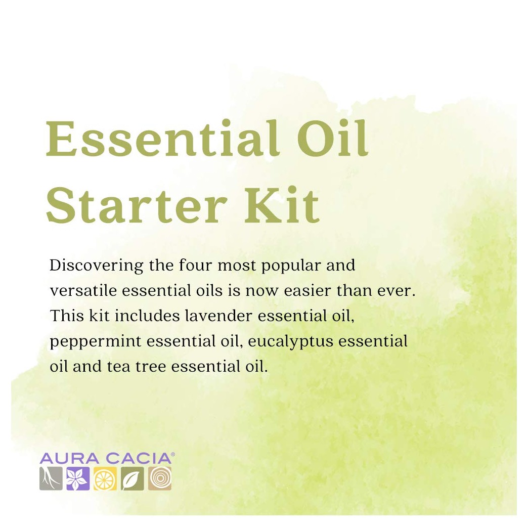 Aura Cacia Discover Essential Oils Kit | GC/MS Tested for Purity | 4 Bottles 7.4ml (0.25 fl. oz.)