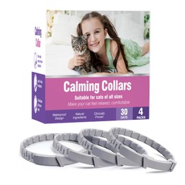 Calming Collars for Cats 4 Pack Relieve Anxiety and Stress 30 Days Adjustable Pheromone Collar