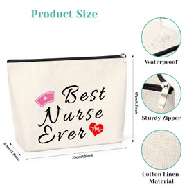 Nurse Gifts Nurse Gifts for Women Makeup Bag Appreciation Gift for Nurse Nursing School Graduation Gift Nursing Assistant Gift Cosmetic Bag Funny Nurse Gifts for Women Girl Nurse Week Nurse Day Gift