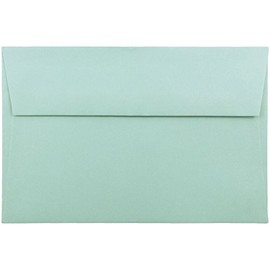 JAM PAPER A9 Premium Invitation Envelopes - 146 x 222.3 mm (5 3/4" x 8 3/4") - Aqua Blue - 50/Pack
