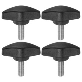 QUARKZMAN Pack of 4 Thumb Screws M6 x 16 mm Thumb Screw with T-shaped Handle, Galvanised Carbon Steel Threaded Bolts Thumb Screws 36 mm Clamping Screw Knob for Quick Removal