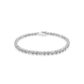 Elli Elli Women's Tennis Bracelet with Crystals in 925 Sterling Silver, Sterling Silver, Crystal