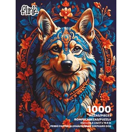 FLINK Rompecabezas Perro Pastor Aleman Lobo 1000 Piezas