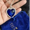 Dtup Collar Titanic Corazón + Estuche Azul + Bolsita Titanic