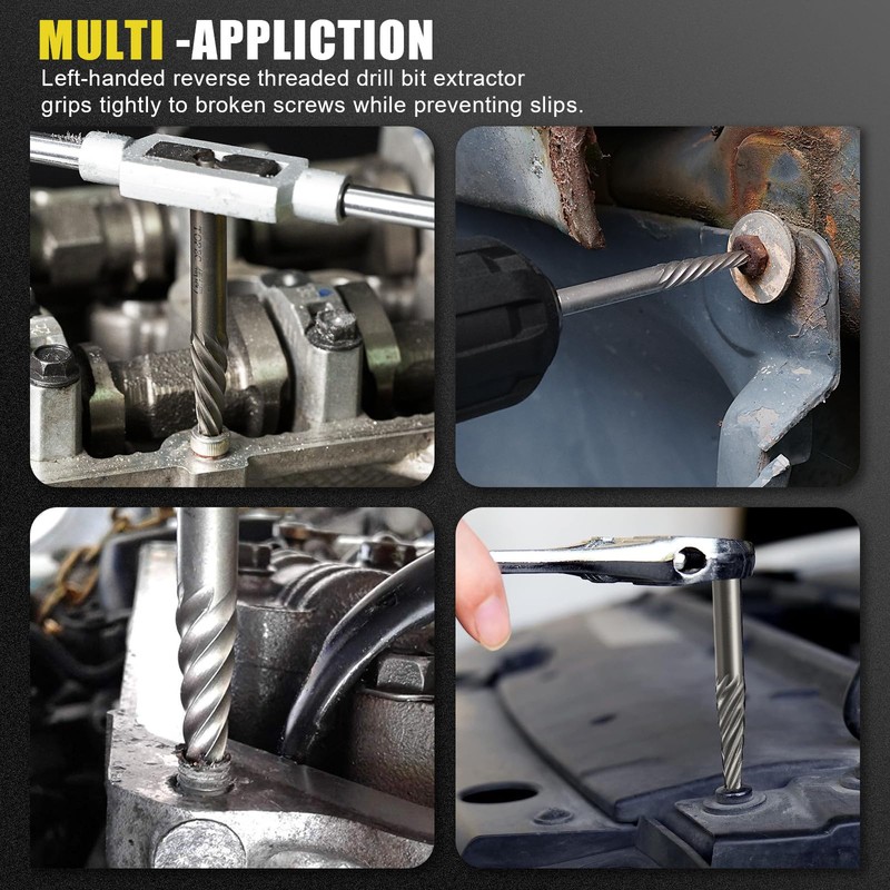 TOPEC Screw Extractor and Left Hand Drill Bit Set -
