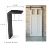 CCJH 4FT Ceiling Mount Bracket Sliding Barn Door Hardware Kit