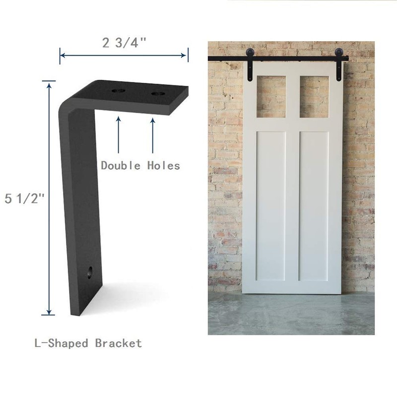 CCJH 4FT Ceiling Mount Bracket Sliding Barn Door Hardware Kit