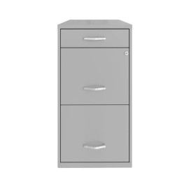 Hirsh Industries LLC Space Solutions 3 Drawer Modern Metal Organizer File Cabinet in Artic Silver