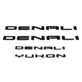 Unbranded 4X DENALI Yukon 3D Letters Emblem Left/Right Badge For 2021-2023 Yukon Yukon XL