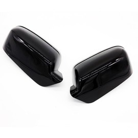 alittlepanda Shiny Black Series Side Door Mirror Cover Overlay Skull Cap Compatible with 2006-2011 Fusion / 2006-2010 Milan / 2010-2012 MKZ
