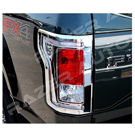 Razer Auto Triple Chrome Plated Taillight Trim Bezel Cover Does NOT fit Taillight with Sensor for 2015-2016 Ford F150