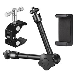 KRGNPLE Magic Arm Camera Arm 11 Inch Super Clamp Overview Photography Webcam Arm Stand Head / Photography Lighting Equipment Fixed Desk Arm Best Angle Action Camera Projector Webcam Video Strobe