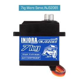 INJORA 7KG 2065 Digital Servo Waterproof High Voltage Sub-Micro Shift Servo for TRX4 TRX6 SCX10 III 1/10 RC Crawler Car,1PCS