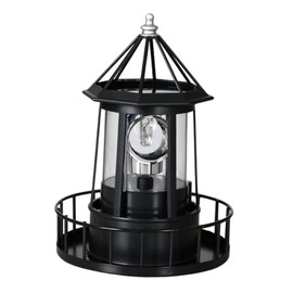 DOITOOL Led Solar Revolving Lighthouse Light Outdoor Rotating Landscape Lamp Waterproof Solar Powered Lantern for Garden Patio Yard Decoration