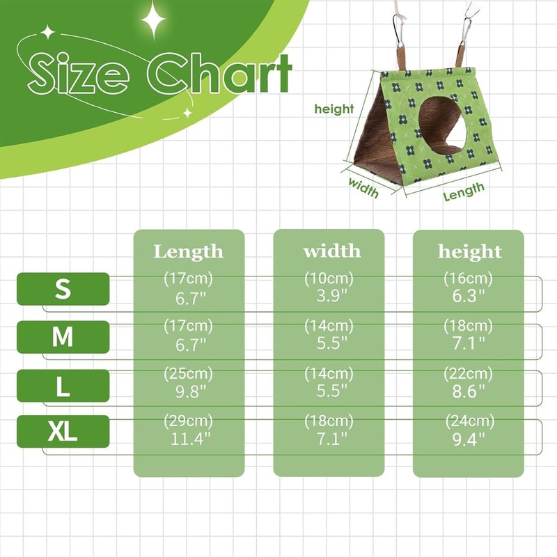 Hanging Triangle Bird Nest for Parrots | Summer Bird Sleeping