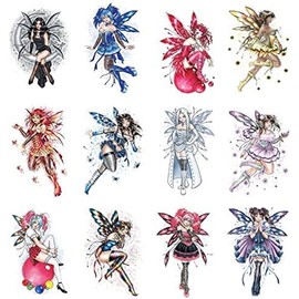 Glitter Fairies Fun Temporary Tattoos - Set of 15