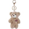 Wentoenapp Brown Bear Pink Heart Plush Stuffed Keychain For Backpack,