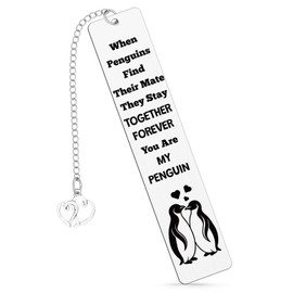 Penguin Gifts for Women Unique Inspirational Penguin Stuff for Penguins Lovers Bookmarks Romantic Wedding Anniversary Valentines Gift for Couples Wife Husband Penguins Gift for Animal Lover Book Marks