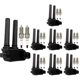 ASAPE 8PCS Ignition Coil Pack UF504 and 16PCS Iridium Spark Plugs Fit for 2011-2018 for Ram 3500 2009-2010 for Dodge Ram 1500 2009-2010 for Dodge Ram 2500 2009-2010 for Jeep Commander