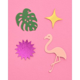 xo, Fetti Flamingo + Palm Tree Sparkle Confetti - 200 pcs | Tropical Tablescape, Miami Bachelorette Table Decor, Birthday Decorations, Cute Party Supplies