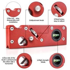 Chamfer Plane, Wood Chamfer Plane with 7 Cutter Heads, Woodworking Edge Corner Flattening Tool with Auxiliary Locator, Woodworking Hand Planer Suitable for Quick Edge Trimming of Wood (Black)
