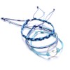 Starain Blue String Bracelets for Women Waterproof Wave Braided Rope