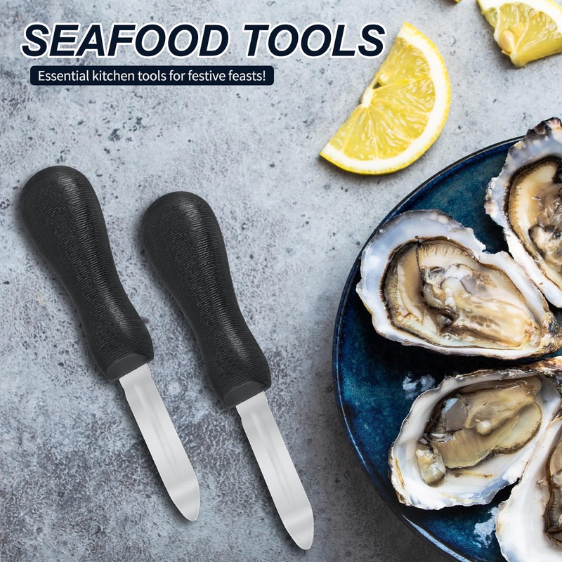 Nonley Oyster Shucking Knife - 2 Pack Professional Oyster Knife