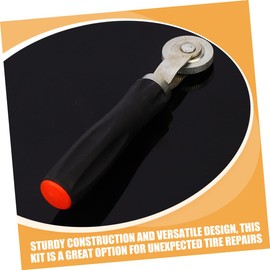 PACKOVE Tire Repair Kit Set Semi Tire Changing Tools for Car Bike Sound Deadener Hand Roller Accessories