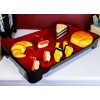 Japanese Large Bento Box With 6 Divider Compartments Lacquered Platter