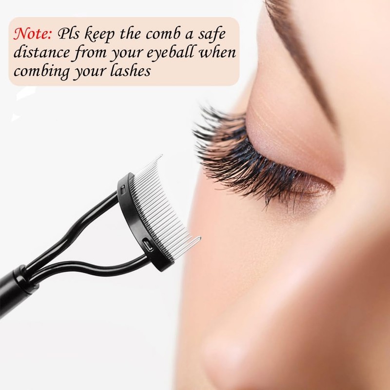 Inralimot Eyelash Comb Eyebrow Brush Eyelash Separator Mascara Applicator Eyelash