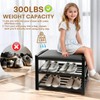 Small Shoe Rack Bench, Shoe Storage Bench for Entryway, Stable