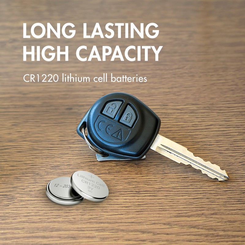 Tenergy CR1220 3V Lithium Button Cell Battery, for Keys, Watches,
