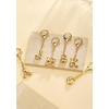GAOKOXI Gold Bubble Initial Keychain Charm for Women Chunky Bag