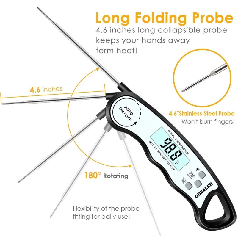 Gdealer Meat Thermometer Digital Instant Read Thermometer Ultra-fast C