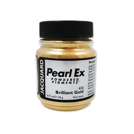 Jacquard Pearl Ex Pigment Powder 0.75 oz Brilliant Gold - Loose Mica Powder for Epoxy Resin, Watercolors, Calligraphy Ink & Clay - Epoxy Pigment Powder - Epoxy Resin Color