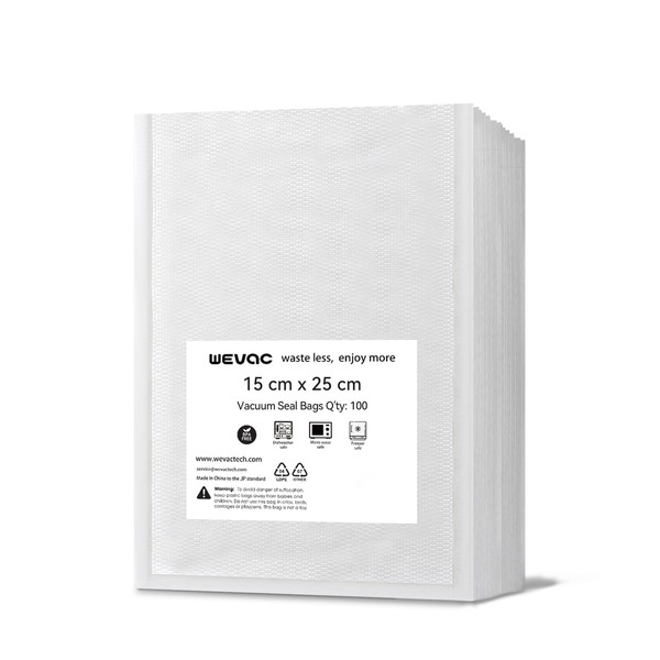 [2024 New] Vacuum Sealer Bags for Food, 15x25cm 100 Count