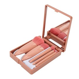 TOPINCN Juego de Brochas de Maquillaje de Viaje de 5 Piezas, Mini Kit de Brochas Cosméticas de Función Completa Sombra de Ojos Profesional Brocha...  