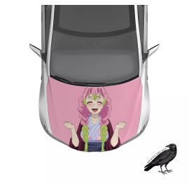 Mitsuri Demon Slayer Anime Hood Wrap Weatherproof Vinyl Car Decal 50" X 65"