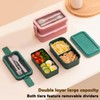 Echehi 2-Layer Lunch Box with Compartments for Adults and Kids,