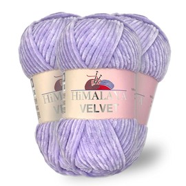 Himalaya Velvet, 3 Strands/Ball 100% Polyester Knitting Crochet Chenille Knitting Yarn Fluffy Yarn Clothes Baby Blankets Each Strand/Ball 100g 120m (90005)