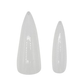 Full Cover Nail Tip -Medium Stiletto Clear (500pcs)