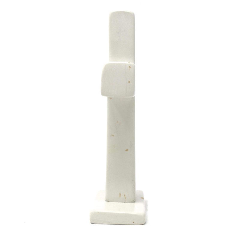 Global Crafts Hand-Carved Standing Soapstone Cross, 6.5 x 4.5 Inches,