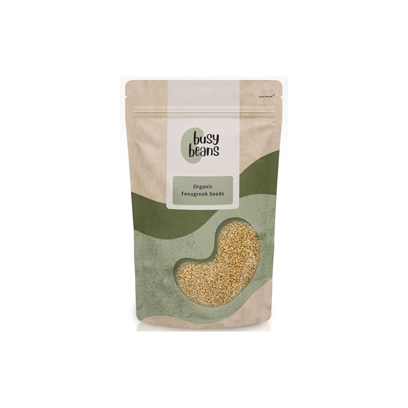 Organic Fenugreek Seeds- Certified Organic- by Busy Beans Organic (250g)