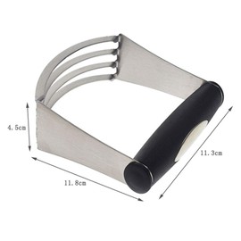 SagaSave Stainless Steel Pastry Dough Blender and Cutter with Comfortable Handle and Thick Sharp Blade for Easy Mixing, Dishwasher Safe