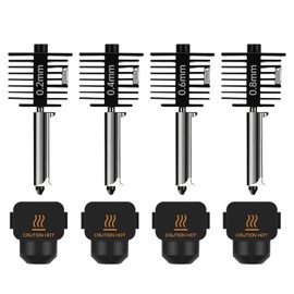 4-Pack Hardened Steel Nozzle Kit for Bambu Lab A1 Series